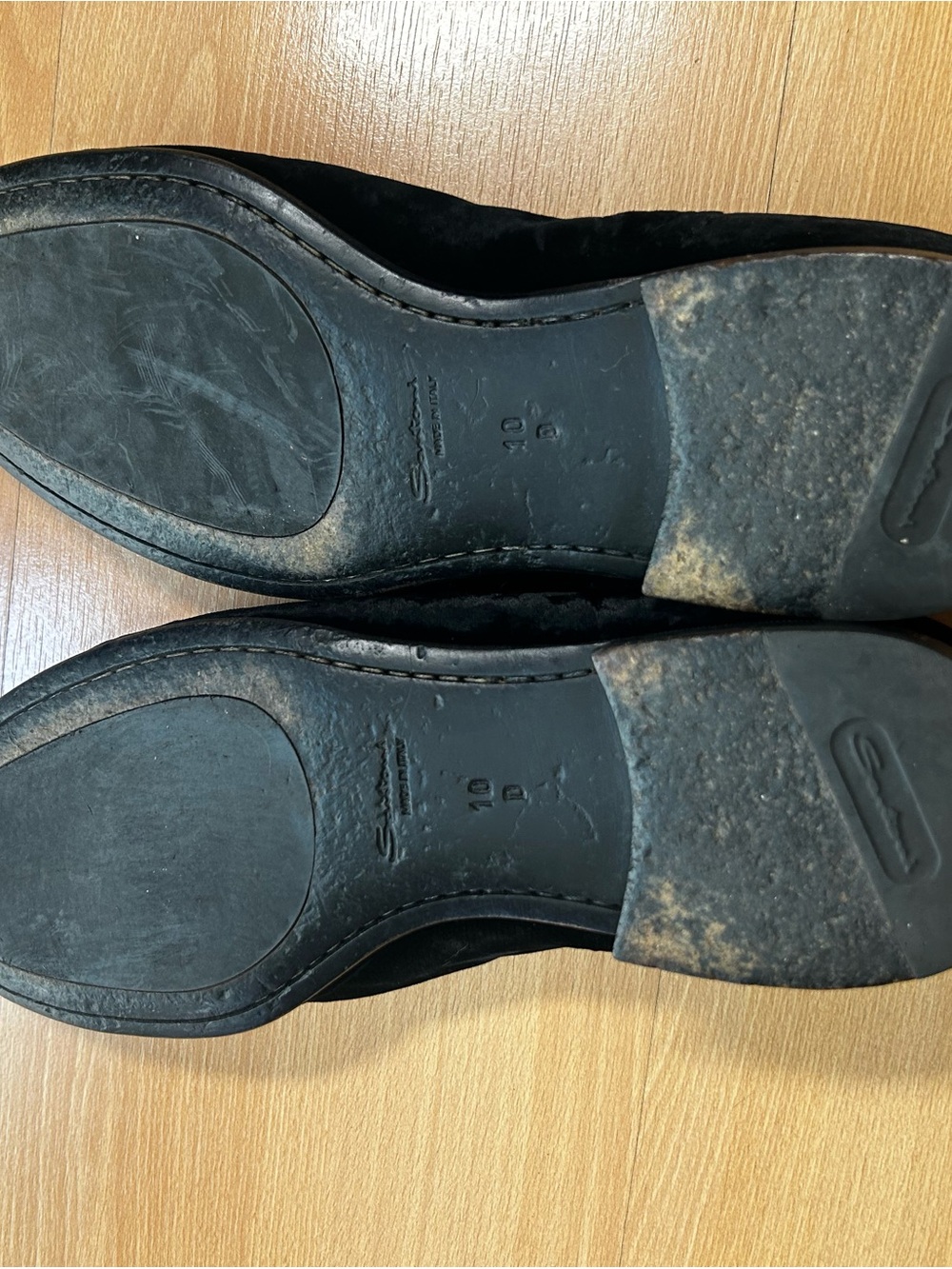 Santoni Black Velvet Men's Slip-On Dress Loafers made in Italy 10 Hollywood film - Picture 10 of 12